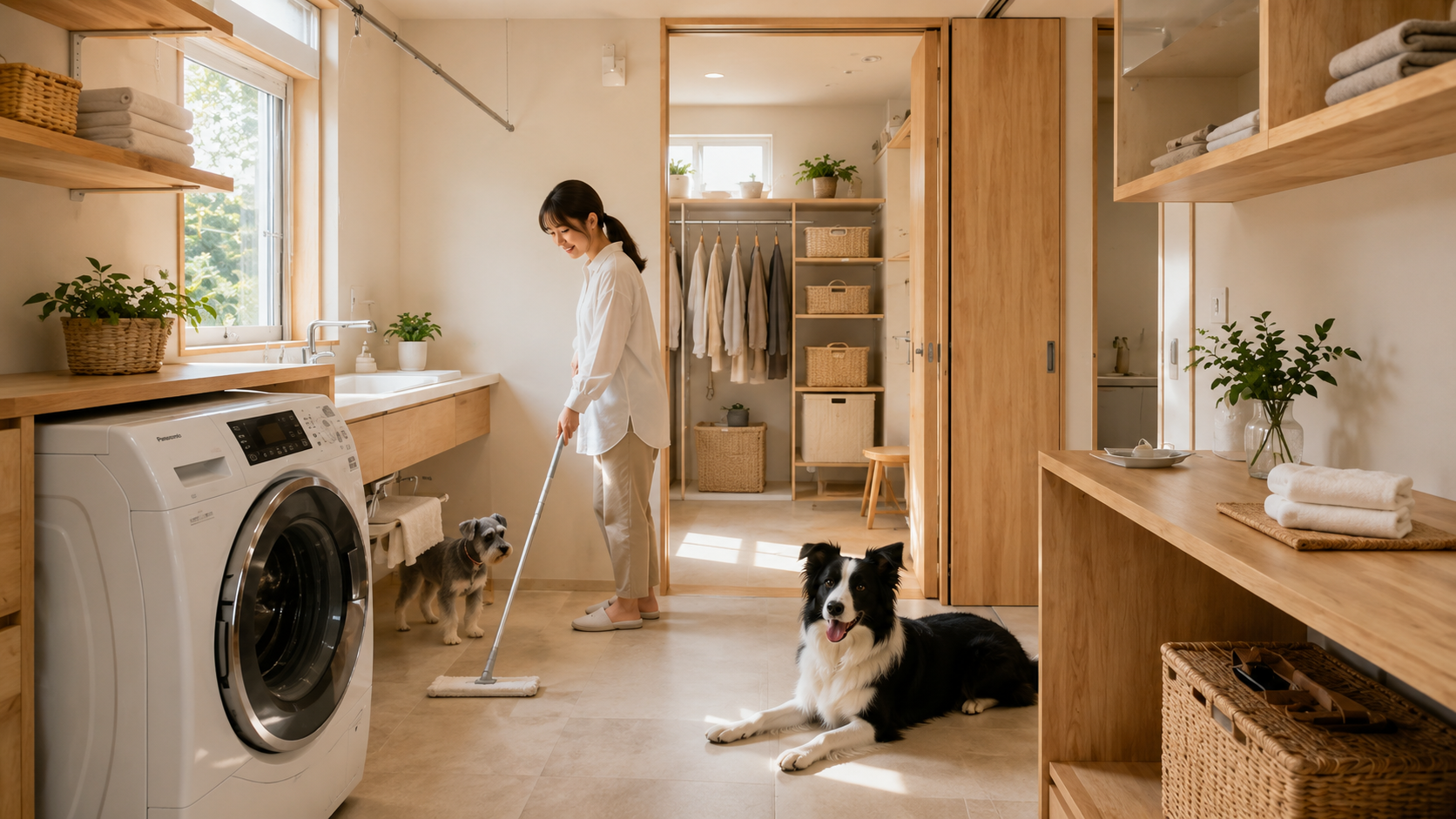 ペット用品収納と掃除しやすい住まい